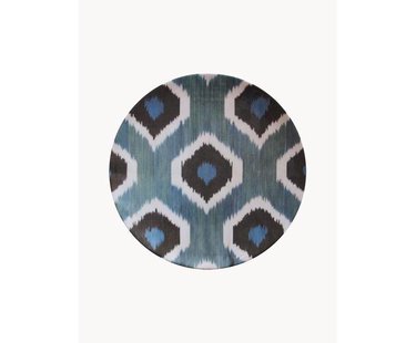 Handgemaakt porseleinen ontbijtbord Ikat