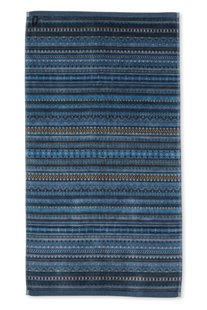 Pip Studio Badhanddoek Geometric Print Donkerblauw 55x100cm
