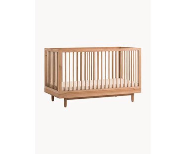 In hoogte verstelbaar babybedje Pure van eikenhout, 70 x 140 cm