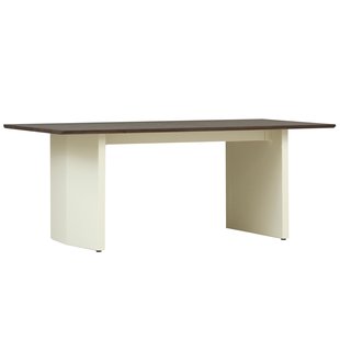Normann Copenhagen Panel Eettafel 90x200 Cream Onderstel Dark Brown