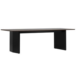 Normann Copenhagen Panel Eettafel 90x250 Black Onderstel Dark Brown