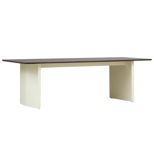 Normann Copenhagen Panel Eettafel 90x250 Cream Onderstel Dark Brown