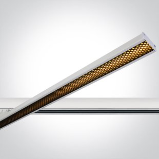 One Light Adjustable LED Linear Track Light - rail spot - 3-fase railsysteem - 59 x 3 x 4,5 cm - 30W LED incl. - wit
