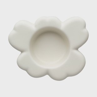 Marimekko Unikko kaarsenhouder 3x10 cm Matte white