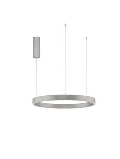 Nova Luce Elowen - hanglamp - Ø 60 x 150 cm - 60W dimbare LED incl. - zilver