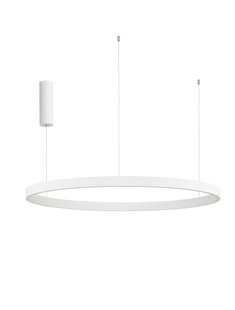 Nova Luce Elowen - hanglamp - Ø 98 x 150 cm - 106W dimbare LED incl. - wit