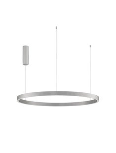 Nova Luce Elowen - hanglamp - Ø 98 x 150 cm - 106W dimbare LED incl. - zilver