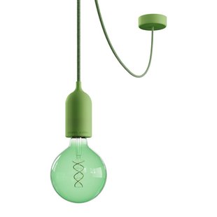 Creative Cables Eiva Pastel - buitenhanglamp met siliconen plafondbevestiging - Ø 12,5 x 514,5 cm - IP65 - zachtgroen