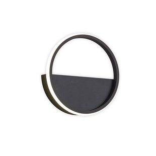 Mantra Iluminación Kitesurf LED wandlamp, aluminium, Ø 20 cm, zwart