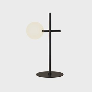 Mantra Iluminación Kelder tafellamp, 1-lamp, ijzer, zwart, glas, wit