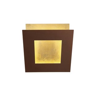 Mantra Iluminación LED wandlamp Dalia, corten/goud, 22 x 22 cm, aluminium