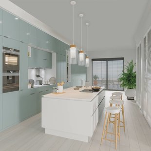 Mantra Iluminación Hanglamp Nora, 1-lamp, wit, transparant, glas