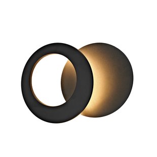 Mantra Iluminación Toronto LED wandlamp, zwart, Ø 26 cm, aluminium, verstelbaar