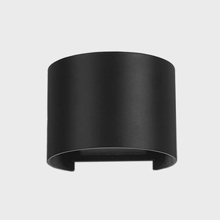 Mantra Iluminación Davos LED buitenwandlamp, rond, zwart, dimbaar, aluminium