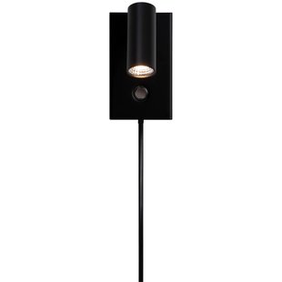 Nordlux Omari - opbouw wandlamp met schakelaar - 7 x 12 x 12 cm - 3 stappen dimmer - 3,2W LED incl. - zwart