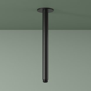 Plafondbuis Hotbath Ace 30 cm Geborsteld Zwart PVD