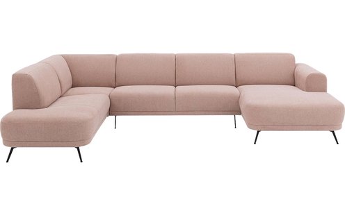 Goossens Bank Shallow roze, stof, stijlvol landelijk