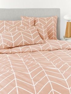 Katoenen dekbedovertrek Mirja met patroon