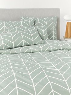 Katoenen dekbedovertrek Mirja met patroon