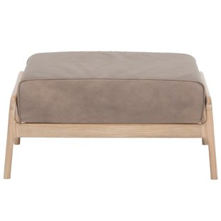 Gazzda Fawn Hocker Whitewash Dakar Leder Stone