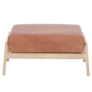 Gazzda Fawn Hocker Whitewash Dakar Leder Whiskey