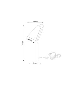 Lucide Bensen - tafellamp - 16 x 20,3 x 51,5 cm - naturel