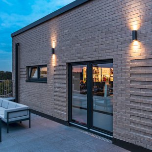 SLV buitenwandlamp Theo, antraciet, aluminium, omhoog/omlaag