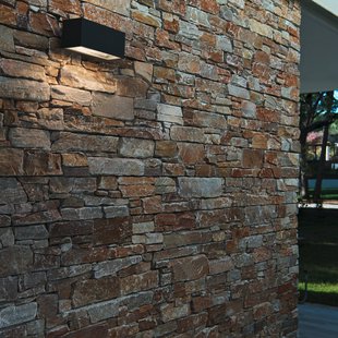 Wandlamp SLV Box, antraciet, aluminium, breedte 22 cm, omhoog/omlaag