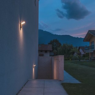 SLV Ordi LED wandlamp, antraciet, aluminium, breedte 10 cm, sensor