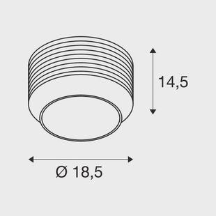 SLV Pantilo Rope 19 plafondlamp, zwart/grijs/zilver, glas
