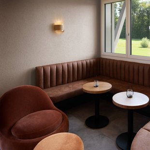 SLV wandlamp Pantilo Rope bruin/amber/goud glas breedte 20cm