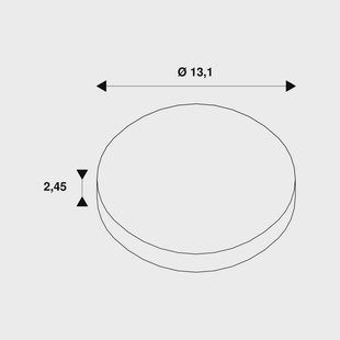 SLV Cyft sierring, chroom, staal, Ø 13,1 cm
