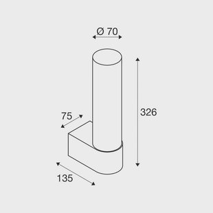 SLV badkamer wandlamp Lygant enkel, wit, aluminium