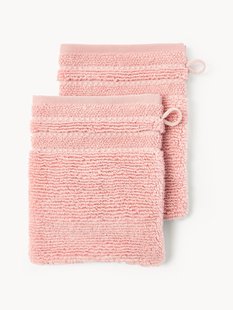 Washandjes Luxe met gestreepte rand, 2 stuks