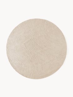 Rond wollen vloerkleed Eleni, handgetuft