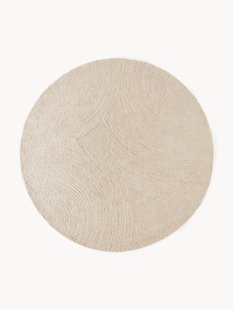 Rond wollen vloerkleed Eleni, handgetuft