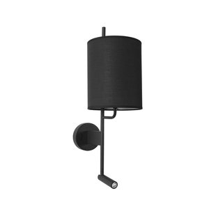 Nova Luce Yama - wandverlichting met schakelaar - 18 x 29,6 x 57,5 cm - 3W LED incl. - zwart