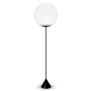 Tom Dixon Globe Cone Slim Vloerlamp LED Zwart/opaal