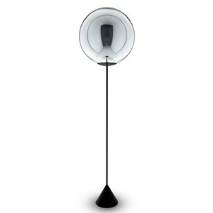 Tom Dixon Globe Cone Slim Vloerlamp LED Zwart/zilver