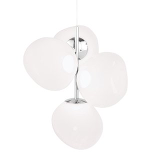 Tom Dixon Melt Chandelier Hanglamp LED Small Opaal/zilver