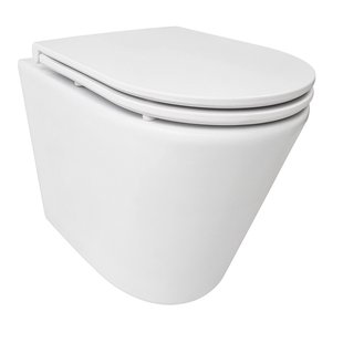 Astev Rimless Wandcloset Tornado BWS Flush Mat Wit Met Flatline Toiletzitting Softclose En Quick Release Mat Wit