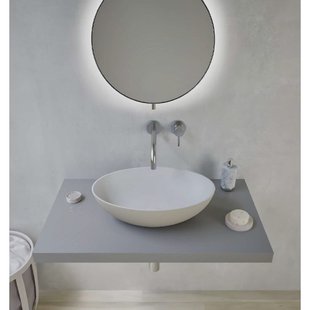 Opbouw Waskom Ideavit Solidthin 50x33x14.5 cm Solid Surface Mat Grijs