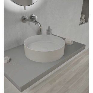Opbouwwastafel Ideavit Solidthin 40x40x12.5 cm Solid Surface Mat Pebble Grey