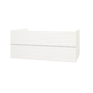 Onderkast BWS Elite 120x45x50 cm Met Horizontaal Reliëf Mat Wit