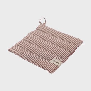 ERNST Ernst pannenlap gestreept 23x25 cm Rood-beige