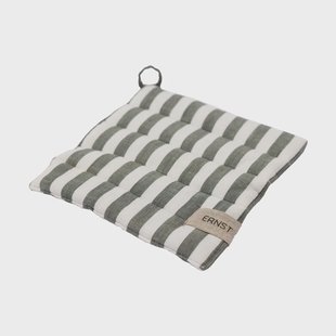 ERNST Ernst pannenlap brede streep 23x25 cm Groen-wit
