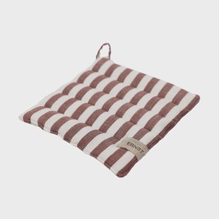 ERNST Ernst pannenlap brede streep 23x25 cm Rood-wit
