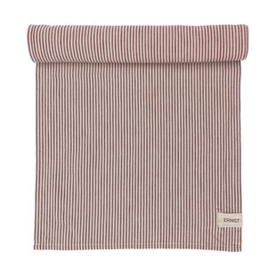 ERNST Ernst tafelloper gestreept 45x150 Rood-beige