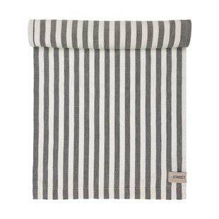 ERNST Ernst tafelloper breedgestreept 45x150 Groen-wit