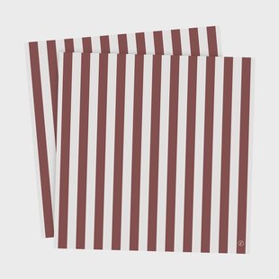 ERNST Ernst servet gestreept 33x33 cm 20-pack Rood-wit